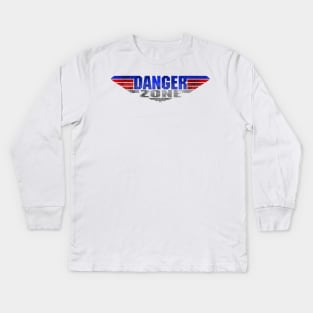 Top Gun Maverick Vintage Logo Danger Zone Kids Long Sleeve T-Shirt